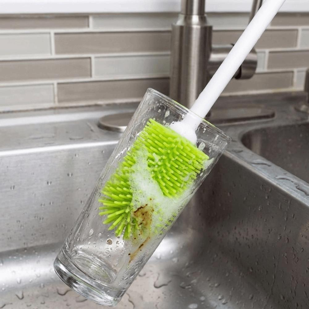 Non-Slip Grip 360-Degree Rotating Cleaning Brush Eco-Friendly Silicone Cup Brush Cups