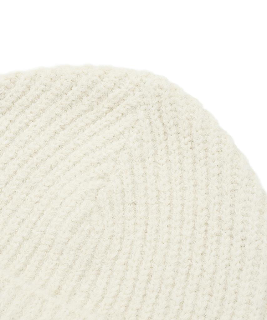 LMR Symbol Logo Embroidered Knit Beanie Ivory