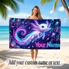 Axolotl Theme Quick Dry Beach Towel Custom Name Text Print Large Sand Resistant Towel Beach Vacation