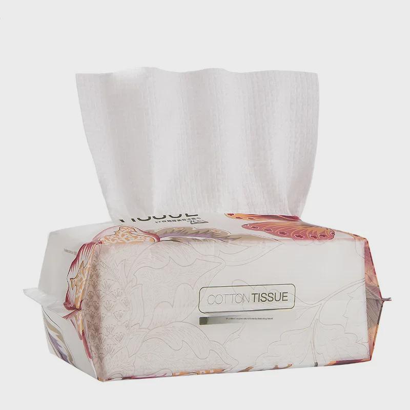 EF Mönster Förtjocknad Växtfiber Luddfritt Engångs Ansiktshandduk: Mjuk, Hudvänlig, Andningsbar, Dubbelanvändning för Torr- och Våtrengöring.