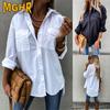 Women's Fashion Casual Autumn Winter Long Sleeve POLO Neck Blouses & Shirts