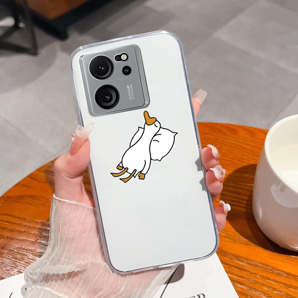 Clear Case For Xiaomi 13T Pro Soft TPU Silicone Cute Cartoon Back Cover For Xiaomi 13 T 13TPro Anti Drop Lightweight Phone Cases