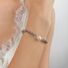 Titanium Steel Special Interest Light Luxury Design Stainless Steel Chain Natural Freshwater Pearl Bracelet