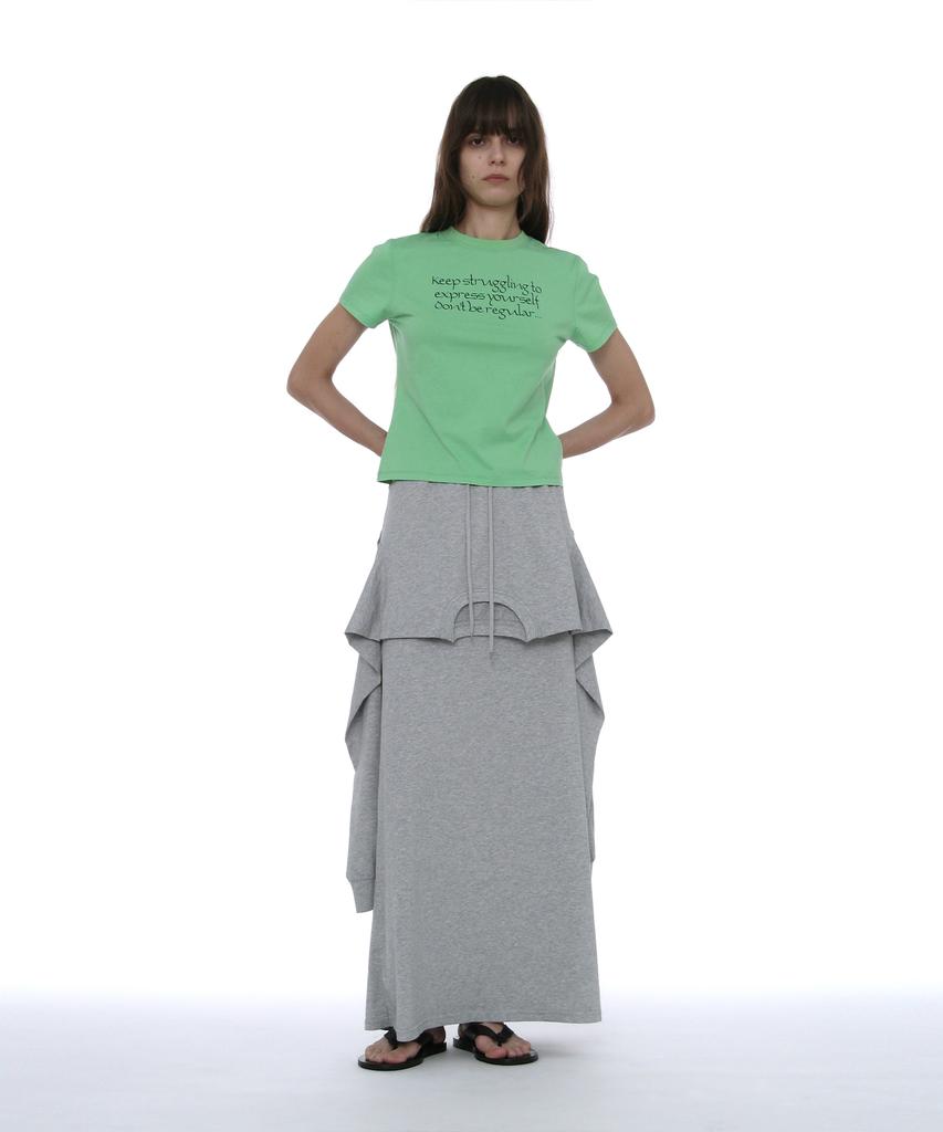 Partimento Woman Deconstructed Tee Maxi Skirt_Melange