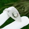 Natürlicher Regenbogen-Mondstein Roh 925 Silber Kronenchakra Lünettenanhänger Schmuck