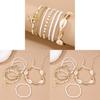 Bohemian Style Multilayer Glass Shell Jewelry Set For Women Gift