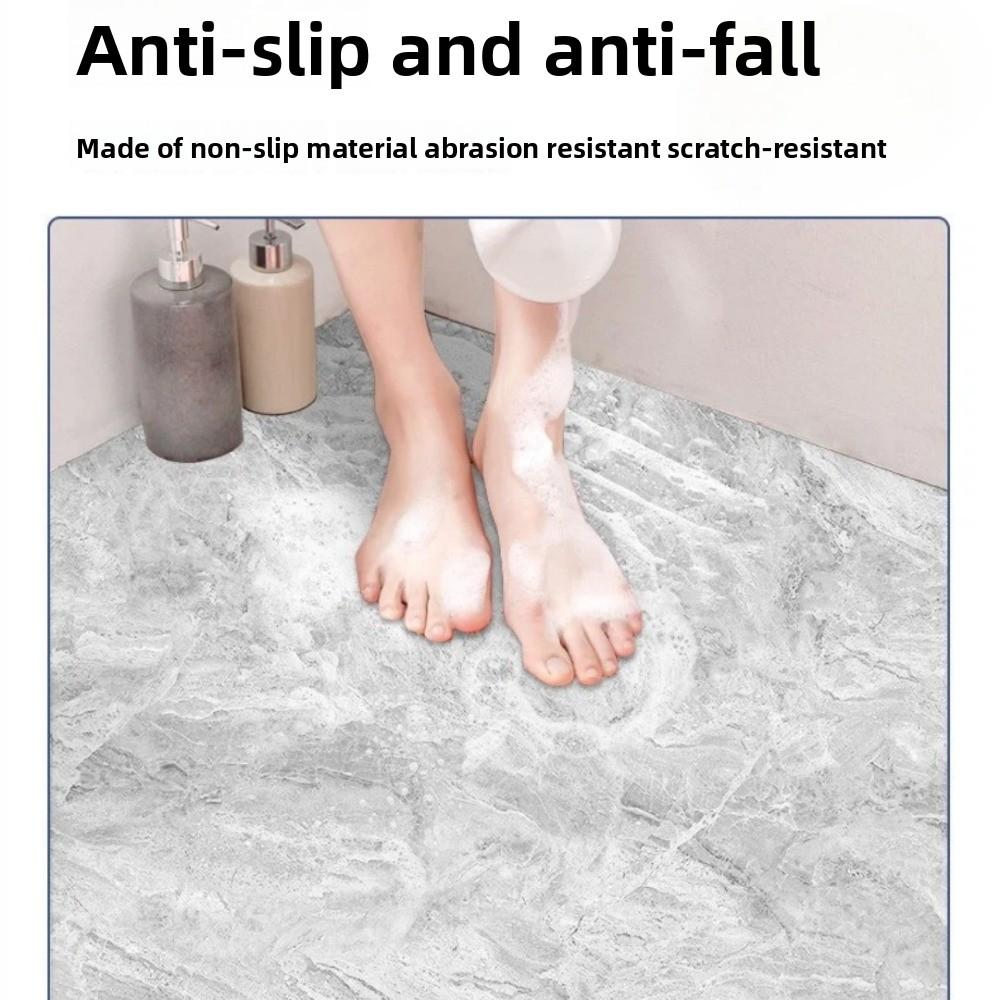 Non-Slip Floor Tiles Imitation Marble Decorative Floor Stickers For Kitchen Bathroom