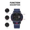 Naviforce Original Men LCD Digital Watch Lightweight Silicone Strap Waterproof Calendar Date Chronograph Alarm Men Boys Outdoor Watch NF7133
