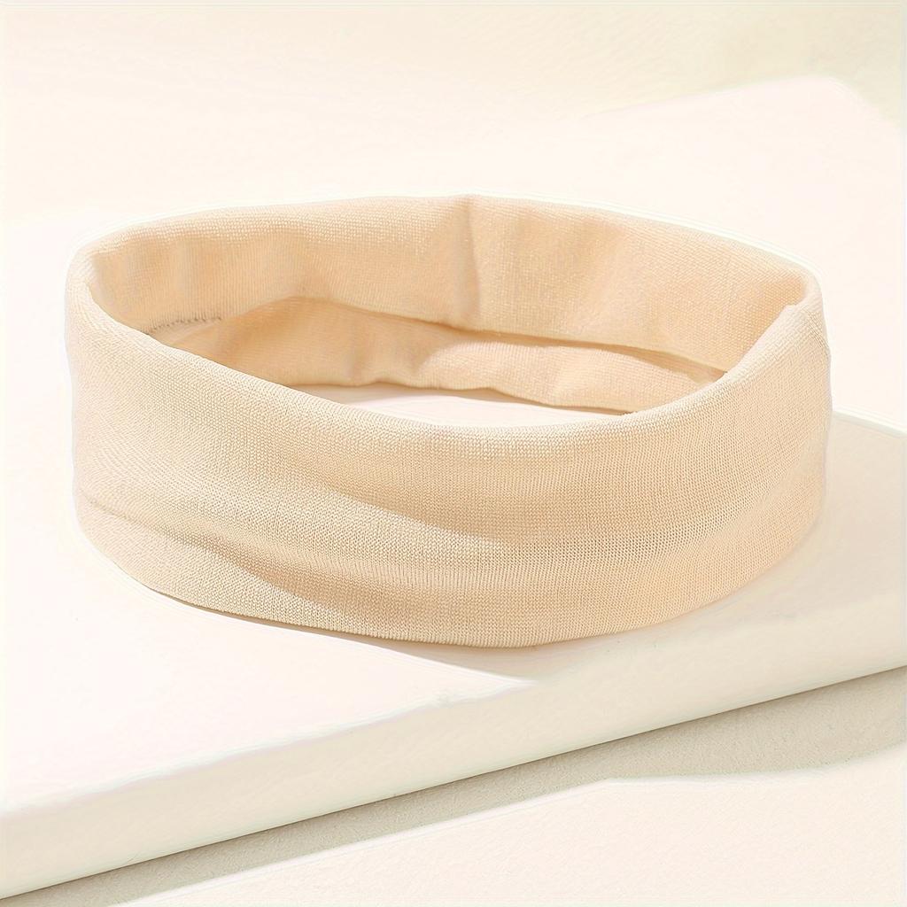 5pcs Solid Color Running Headband for Women Men Non Slip Workout Sweatbands Adjustable Sports Headbands Workout Headbands