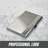 Business Card Holder for Men and Women Slim Minimalist Design Case, Stainless Steel Metal