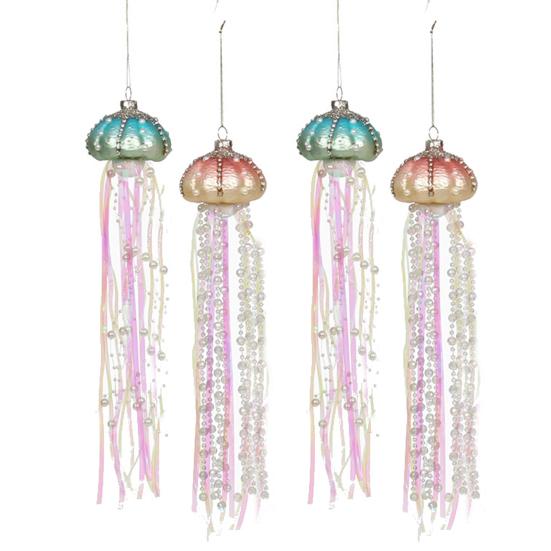 

Украшение в виде медузы, новинка, красивый декоративный рождественский стеклянный жемчужный кулон для дома