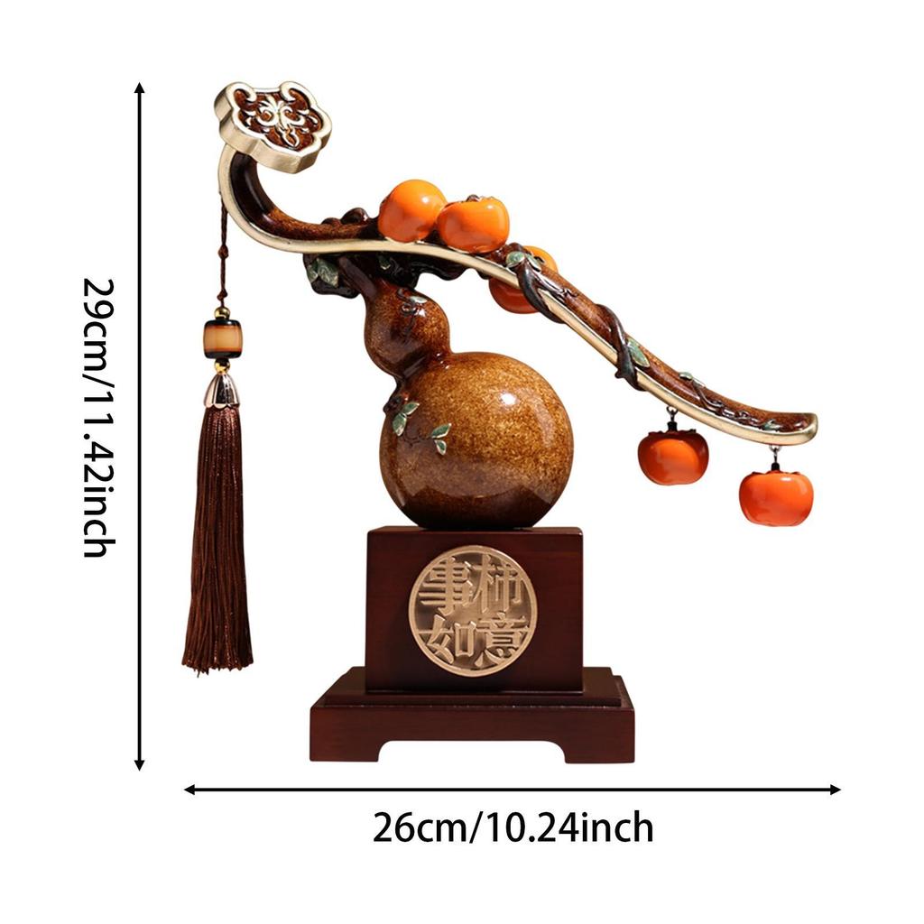 Glückliche Persimone Harzstatue Segensskulptur Geschenk Schrank Feng Shui Ornament
