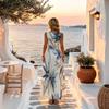 Women's U-Neck Sleeveless Lightweight Flowy Maxi Dress Fashion Beach Vacation Dress for Daily Wear,Summer,Spring Layering