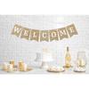 Pre-strung Welcome Banner - No DIY - Gold Glitter Welcome Banner - Pre-strung On 6 Ft Strand - Classroom, Office, Front Door, Baby & Bridal Showers