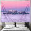 Traumhafter Rosa Wolkenmeer Meili Schneeberg Wandteppich Schlafzimmer Wohnzimmer Wanddekoration Stoff