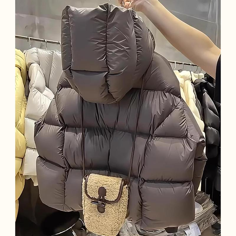Kurze Parkas mit Kapuze Mäntel Verdicken Warme Daunen Baumwolljacke Damen Wintermode Schickes Oberteil Locker Brot Oberbekleidung Weiblich