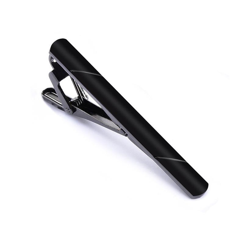 5.8x0.6cm Colourful Tie Clip for Men Metal Copper Simple Bar Clasp Practical Black Navy Blue Necktie Clasp