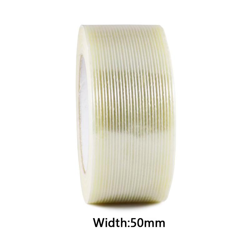 

25 м Прочная лента для обвязки нитью Сверхпрочная Прозрачная Армированная стекловолокном лента Односторонняя клейкая Для упаковки Фиксации Герметизации