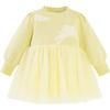 Mini Balabala Girls' Spliced Cotton Mesh Dress