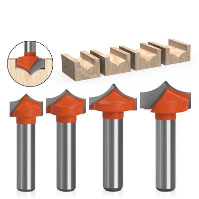 4pcs 8mm Shank Round Point Cut Round Nose Bits Solid Carbide Shaker Cutters Tools Woodworking Milling Cutter for Wood