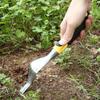 Two-Pronged Fork Root Extractor with Ergonomic Handle Weeder Puller Tool  Transplants