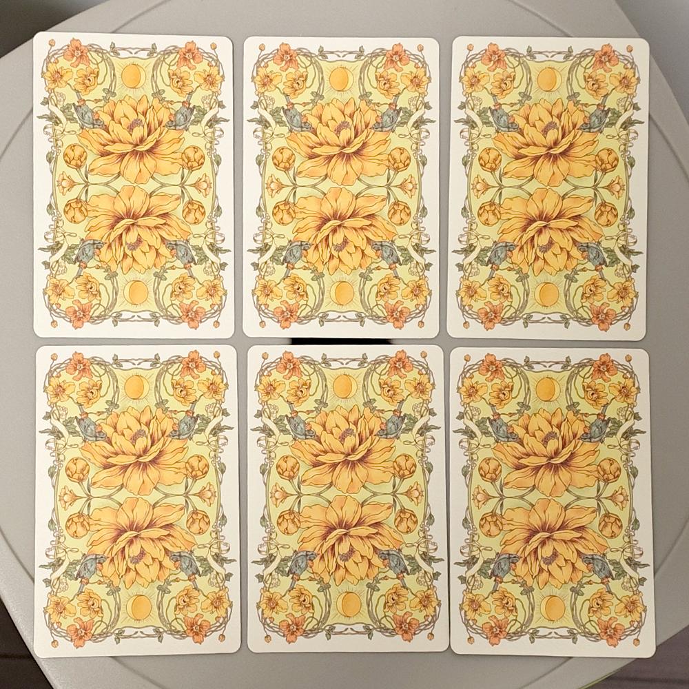 10*6cm Romantic Lenormand Oracle Deck In Russian Language Floral Motifs of The Art Nouveau Style 37 Pcs Cards