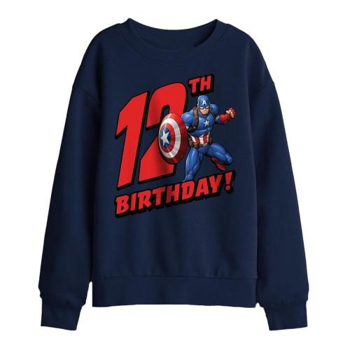 Captain America Childrens/Kids 12th Birthday Sweatshirt