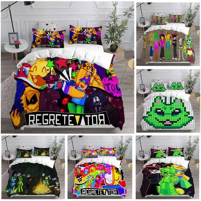 Regretevator Bedding Sets Eu Single Us Twin Comforter Quilt Bed Cover Duvet Cover Pillow Case 2-3 Pieces Sets Kids Adult Size