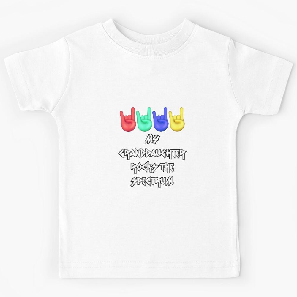 MY GRANDDAUGHTER ROCKS THE SPECTRUM Kids T-Shirt 130