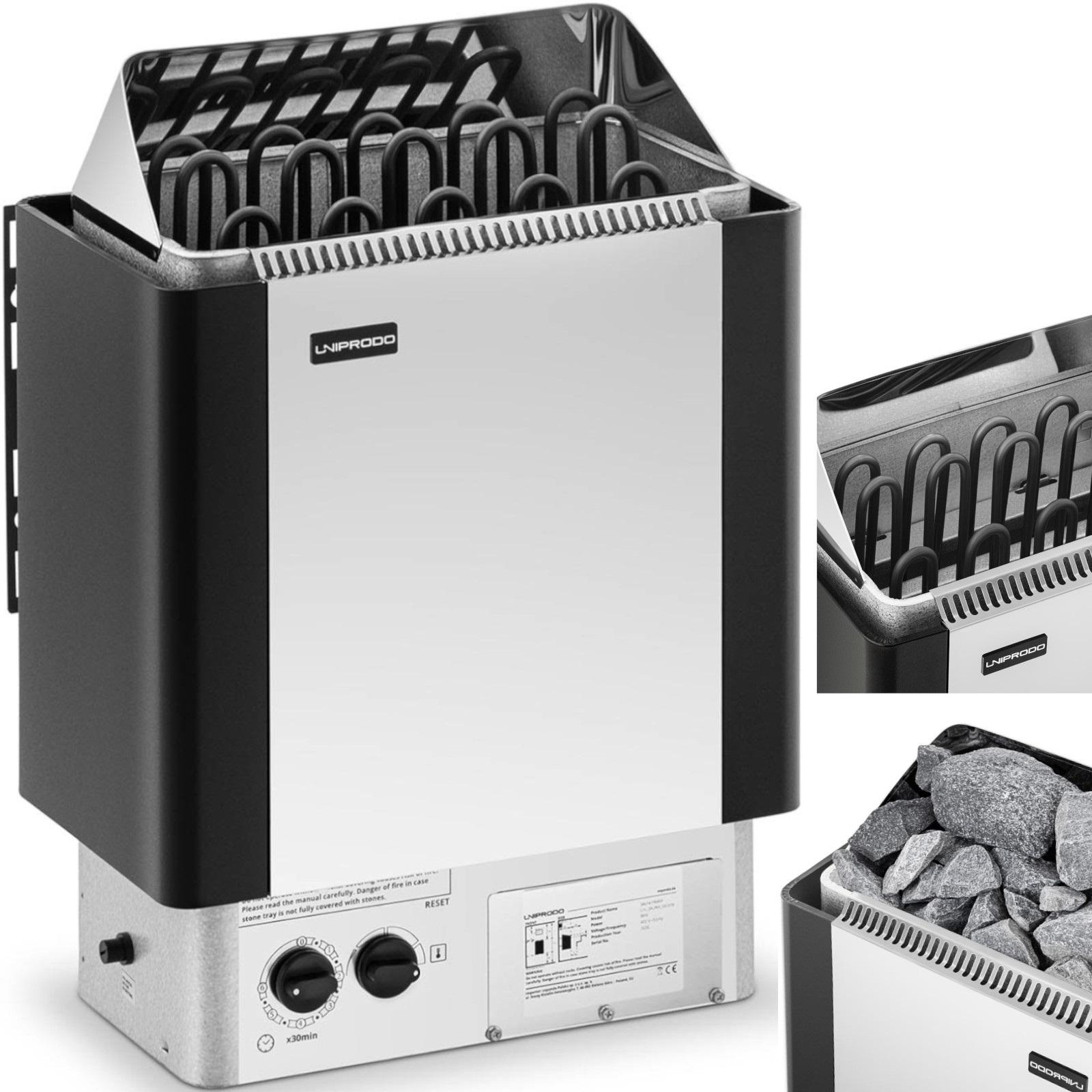 Electric sauna heater with built-in control