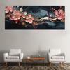 Pittura su Tela Floreale Art Fluid Moderna Arte Murale Poster e Stampe Fiore Dorato Marmo per Decorazione Parete Soggiorno Senza Cornice