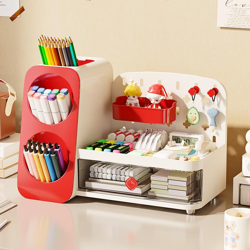 Desktop Storage Box, Student Stationery Organization, Children's Desk, Drawer-type Storage Rack, Office Slanting Pen Holder