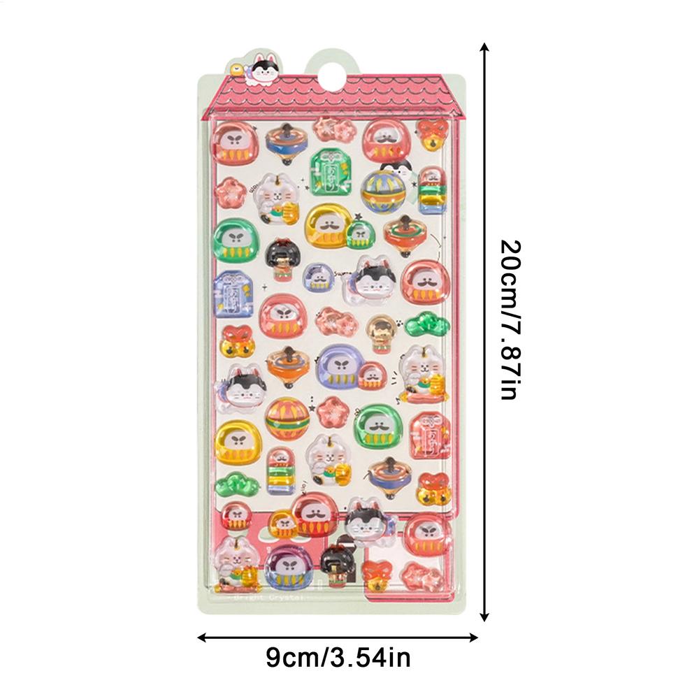 3D-Sticker im japanischen Stil für Scrapbooking & Journaling, Niedliche Handkonto-Aufkleber für Handyhüllen, Laptops, Karten, DIY-Bastelarbeiten