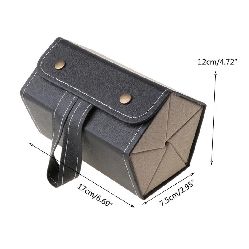 Leather Multi-layer Glasses Box Multi-functional Glasses Storage for Case 5 Slots Travel Glasses Bag Hanging Glasses Fra