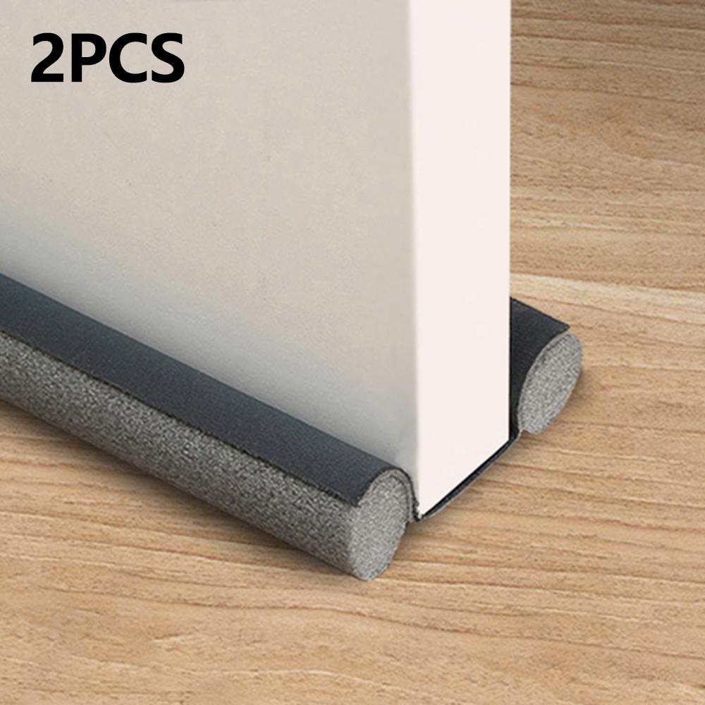 

2Pcs Door Draft Stopper Soundproof Thicken Flexible Door Gap Seal Insect Wind Cold Proof Strip Grey