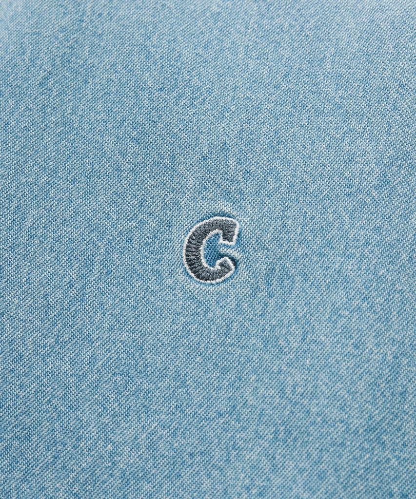 COVERNAT Semi-Oversized Washed Denim Shirt Light Blue