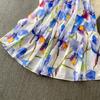 Charming and Elegant Vacation-Style Square-Neck Spaghetti-Strap Dress for Women Summer Dopamine Print A-Line Maxi Dress