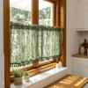 Pastoral Style Tulle Kitchen Curtain Sheer Voile Window Drapes Room Partition Curtain  Living Room