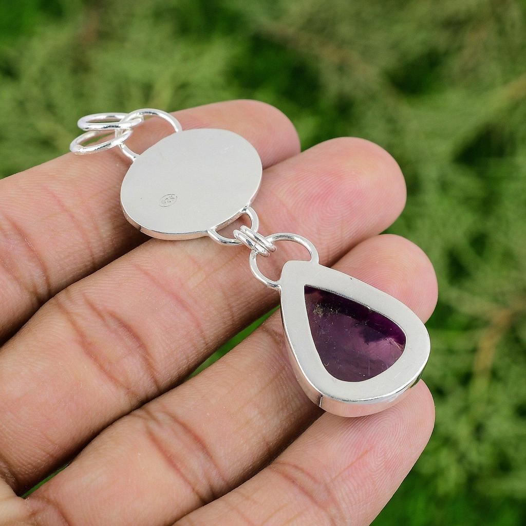Daughters Day Deal Star Amethyst Gemstone 925 Sterling Silver Mother New Pendant