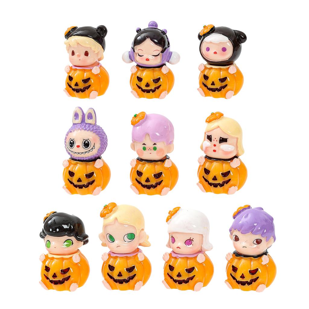 Halloween Pumpkin Series Mini Dolls: DIY Spooky Pumpkin Desktop Decor & Matching Blind Box Toy