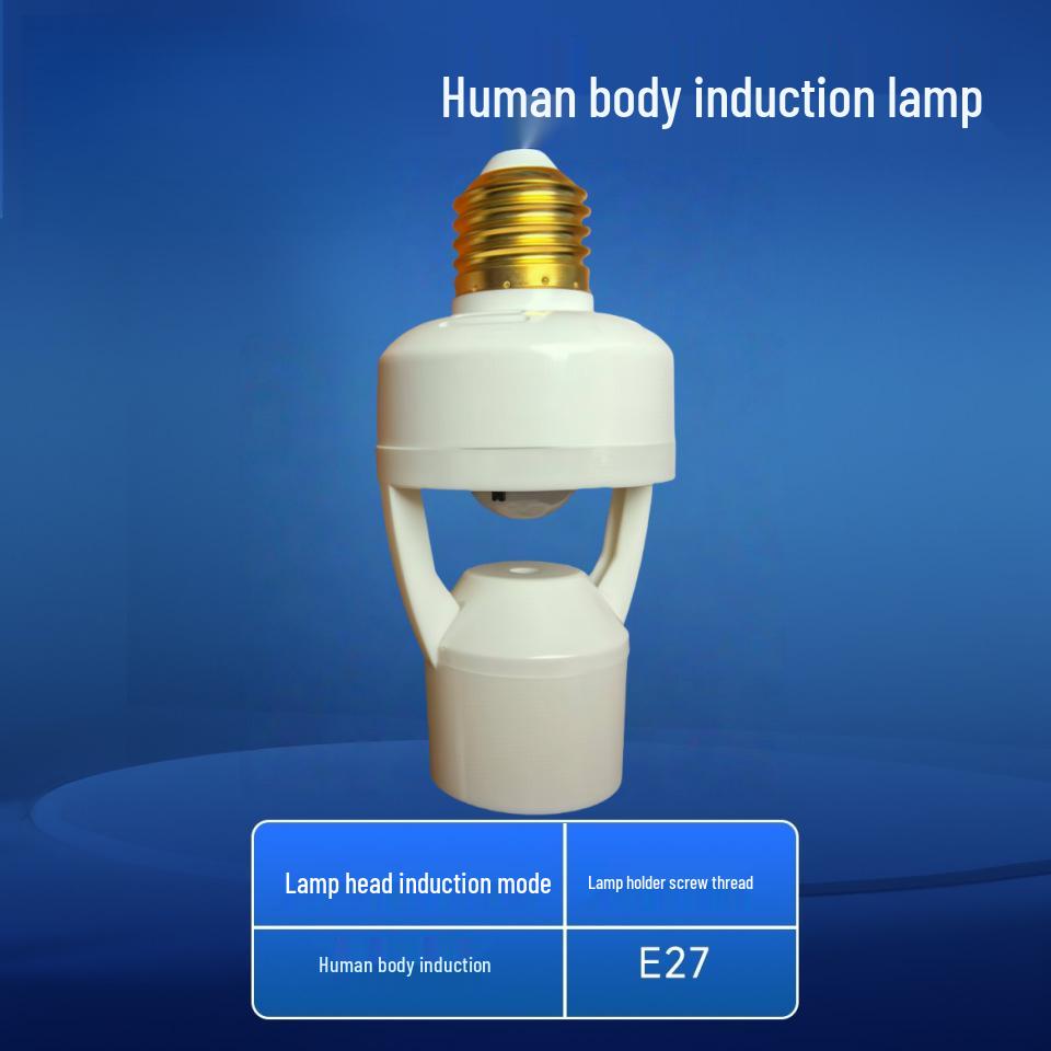 Certified E27 Infrared Sensor Lamp Holder with Human Body Induction