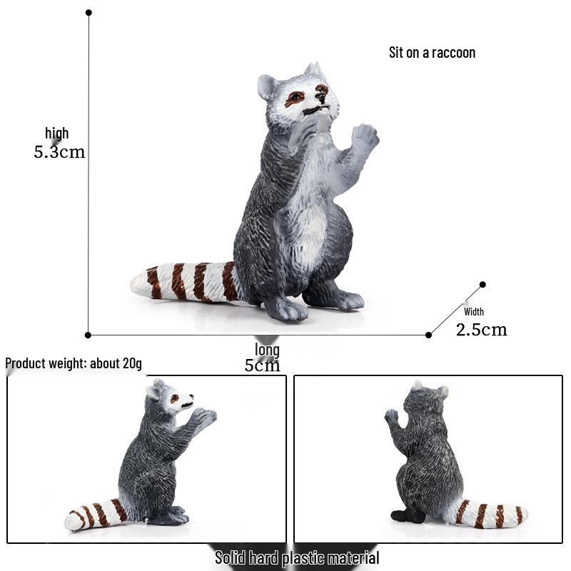 Realistic Jungle Animal Model: Hedgehog, Mouse & Badger Toy