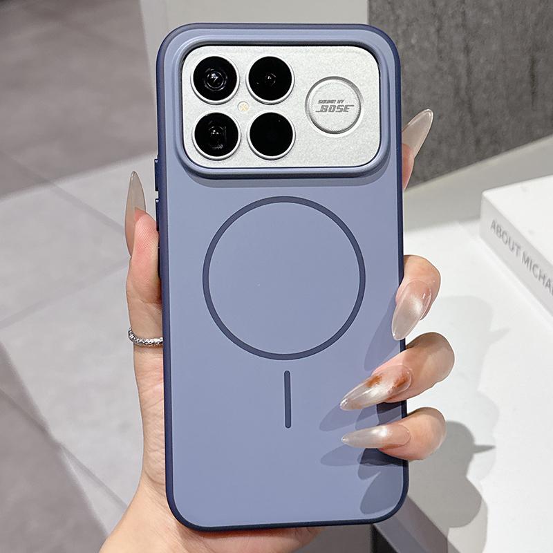 

Модний Мінімалістичний Кольоровий Чохол для Телефону Magsafe для Xiaomi Poco F8 Ultra F8 Pro Redmi K90 Pro Max K90 Матовий Магнітний Чохол для Бездротової Зарядки Choose Your Phone&For Poco F8 Ultra синій