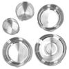 Outdoor Stainless Steel Cookware Set 5‑Piece Camping Portable Cooking Pots Tableware