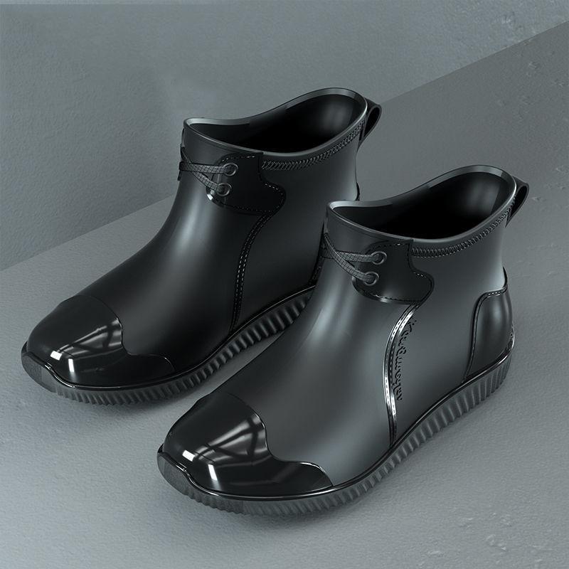 New Rubber Man Boots Trend Men Rain Boots Platform Outdoor Shoes Slip On Waterproof Work Mens Booties  Fishing Boots Rain Boots