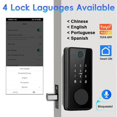 Automatisches Schloss DS01 TT Lock/Tuya Smart Fingerabdruck Riegelschloss Mit Falle/Türsensor Intelligentes Elektronisches Türschloss
