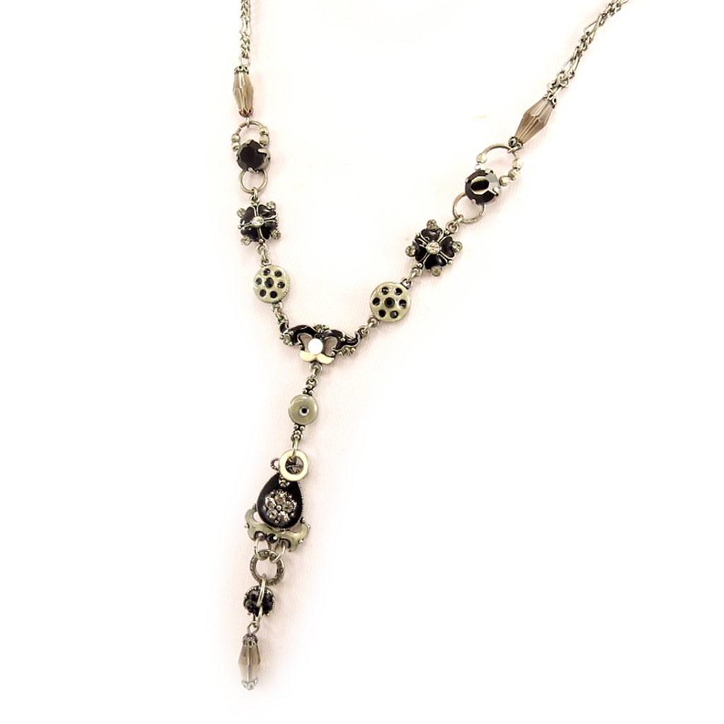 Les Trésors De Lily [D7888] - Designer Necklace 'Hime' Gray