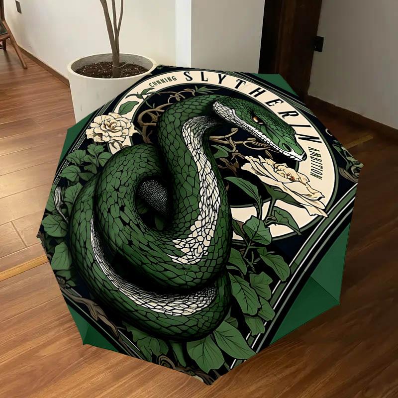 1PC Warner Slytherin Ambition Umbrella-8-Rib Reinforced, Automatic Open, Lightweight & Durable-A26