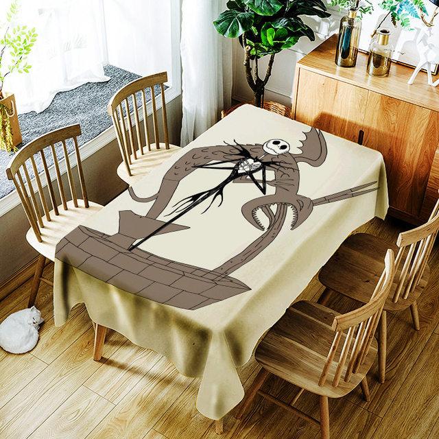 Halloween Kürbis Laterne Tischdecke Schädel Muster Für Kinder Polyester Komfortable Wasserdichte Tisch Tuch Abdeckung Für Home
