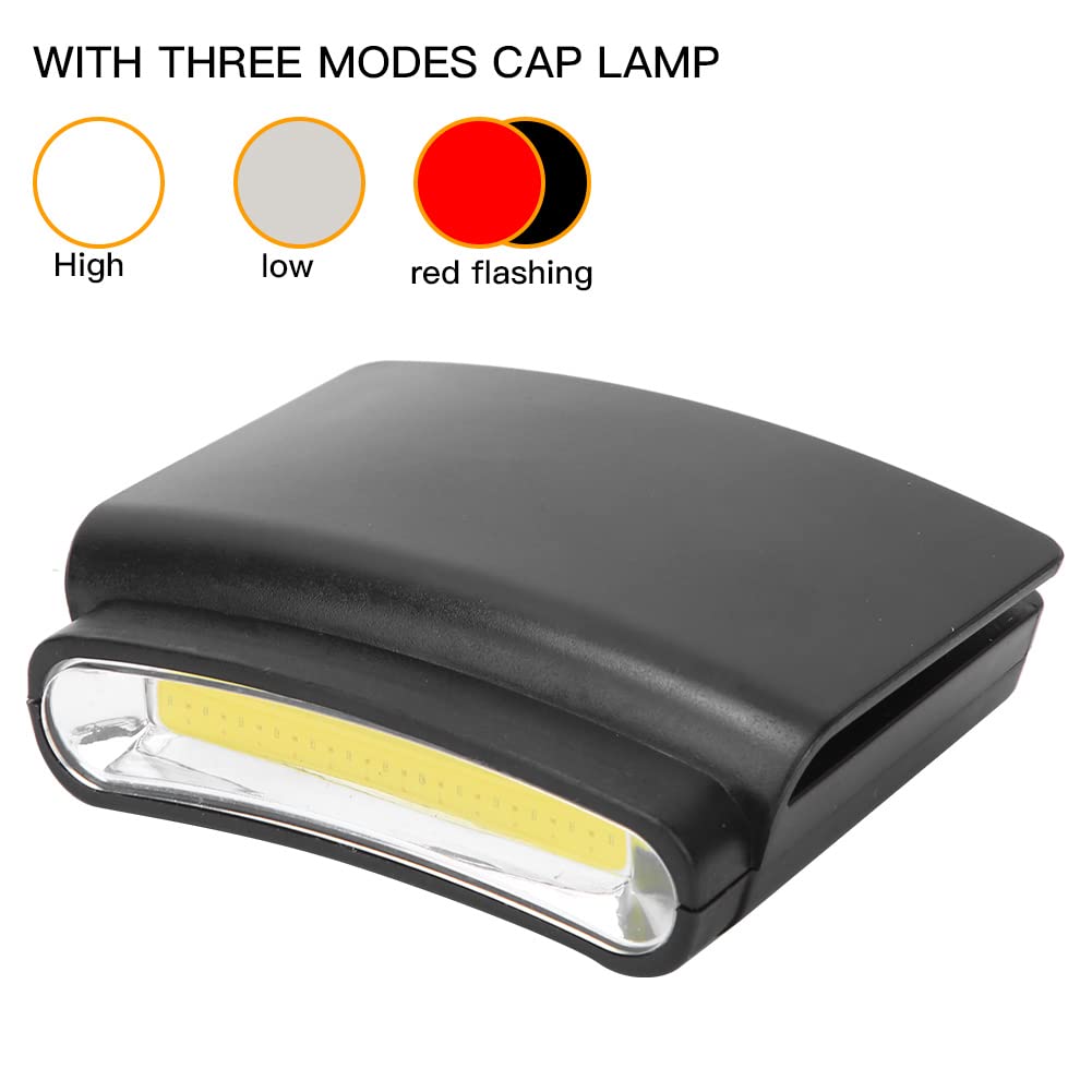Przenośna czapka z daszkiem z oświetleniem LED do użytku na zewnątrz, mini lampa do oświetlenia zewnętrznego na polowania, przenośna latarka czołowa, lampa, plastik, klips, daszek, reflektor, jazda na rowerze,